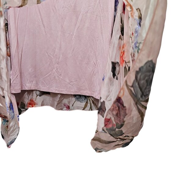 Floral Elena Baldi Poncho Top With Inner Lining Made In Italy Lightweight & Eleg - Picture 5 of 11